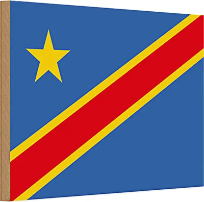 Produktbild von Holzschild Flagge DR Kongo 30x20cm Flag democratic Congo