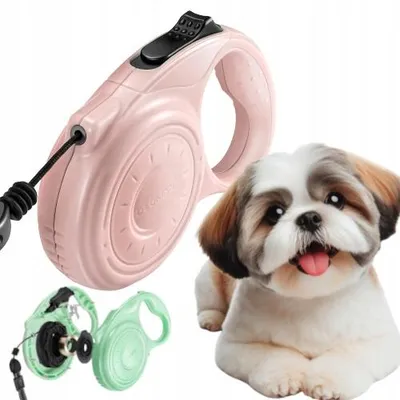 Produktbild von Dogness Automatische Hundeleine 3m, Rosa, bis 12kg