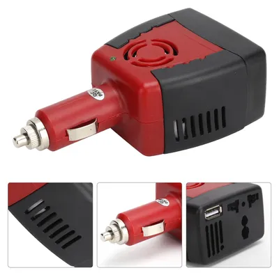 Zdjęcie produktu dla Inwerter samochodowy 150 W z wózkiem, DC na AC 220 V oraz inteligentnym ładowaniem USB do zastosowań motoryzacyjnych