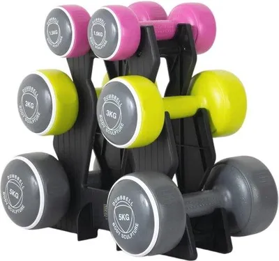 Produktbild von Famanu Haltertürme mit Gewichten - 1,5 kg, 3 kg und 5 kg Sets für effektive Workouts