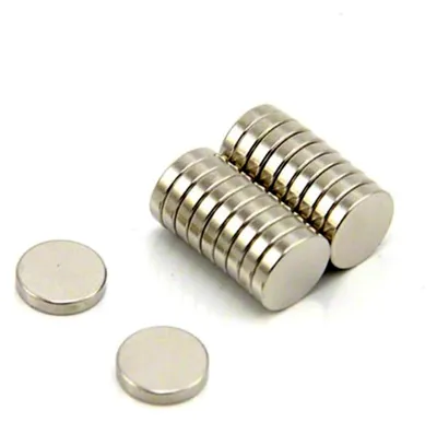 Produktbild von 50 Stück Neodym-Scheibenmagnete Ø10x2mm mit einer Haftkraft von 1,0 kg