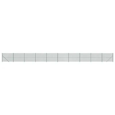 Produktbild von Möbel Maschendrahtzaun mit Bodenflansch Grün 1,6x25 m - Metallzäune CLORIS3753332