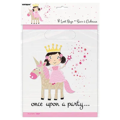 Produktbild von Geschenktüte PVC Prinzessin & Einhorn 8St.