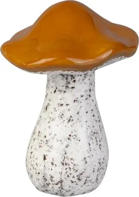 Produktbild von Dekopilz aus Porzellan, orange, Durchmesser 12,5 cm, Höhe 16,5 cm