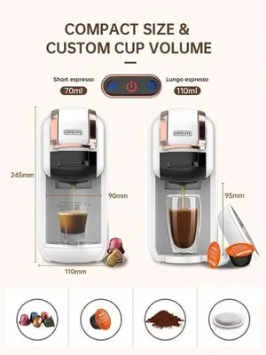 Obrázok produktu pre Espresso kávovar - 19 barov tlak - 0,6 litrová nádržka na vodu - Kompaktný - Stroj na prípravu espressa