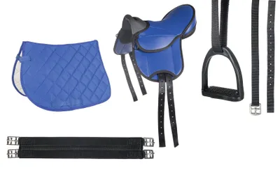 Produktbild von HKM Shettysattel Set -Beginner-, Farbe:blau