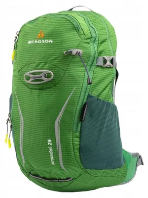 Image de Sac à dos de randonnée Bergson Arendal, 25 litres, avec ventilation et housse de pluie, couleur verte