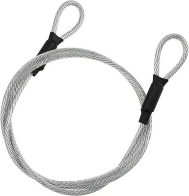 Produktbild von Sicherheitskabel mit Ösen 1,2 m x Ø 5 mm - Edelstahl Kabel für Gartenmöbel und Fahrräder