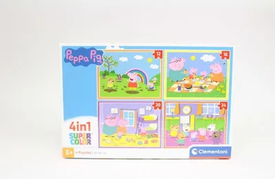 Zdjęcie produktu dla Clementoni Supercolor Peppa Pig 4 in 1, 12 szt., Kreskwki, 3 lat(a)