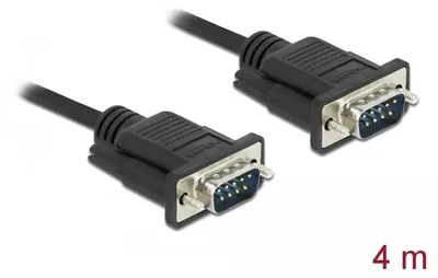 Obrázok produktu pre DeLOCK 86618, čierna, 4 m, RS-232, RS-232, samec, samec