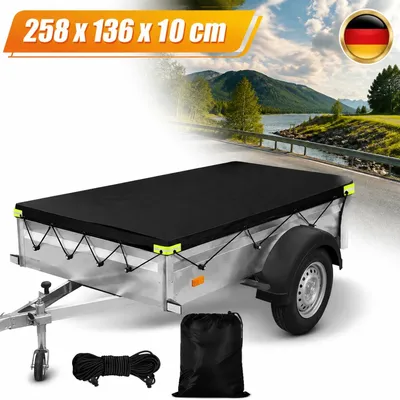 Produktbild von Anhängerplane Flachplane PKW Anhänger Abdeckplane wasserdicht Schneewasser