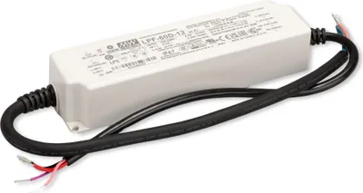Produktbild von MEANWELL LPF-60D-12, Installationsnetzteil, IP67 60W 12V 5A CV+CC dimmbar