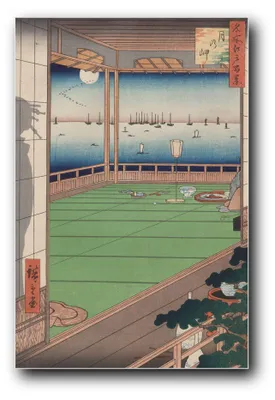 Produktbild von Kunstdruck „Mondblick von der Landspitze“ von Utagawa Hiroshige – 20×30 cm – ungerahmt