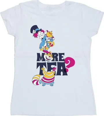 Produktbild von Disney - "Alice In Wonderland More Tea" T-Shirt für Damen BI7047 (XXL) (Weiß)