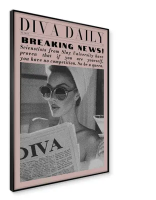 Immagine prodotto di STYLER ARTBOX DIVA, quadro decorativo da parete, 50x70 cm, con cornice, motivo femminile, design moderno, ideale per soggiorno o camera da letto, decorazione elegante, realizzato in MDF