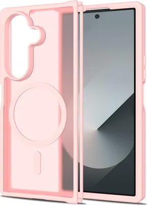 Produktbild von Magnetisch Hülle für Samsung Galaxy Z Fold 7, Kompatibel mit MagSafe, Transluzente Matt Rückseite Stoßfeste Handyhülle Pink