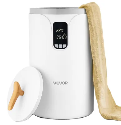 Productafbeelding van VEVOR Handdoekverwarmer, emmermodel, 20 liter, met LED-display en instellingen (timer en temperatuur) en veiligheidsslot. Handdoekverwarmer voor badkamer, wasruimte of kelder, geschikt voor het verwarmen van dekens, pyjama's