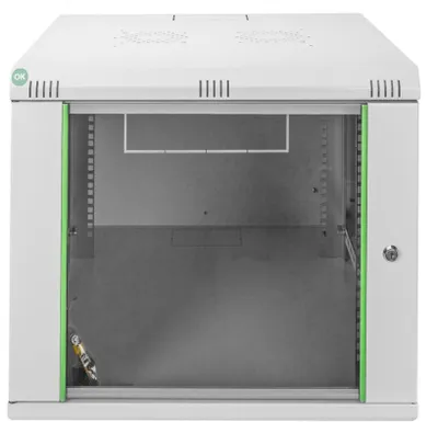 Produktbild von Digitus Wandgehäuse Dynamic Basic Serie - 600x600 mm (BxT), Wandmontiertes Regal, 9U, 60 kg, Sperrschloss, Grau