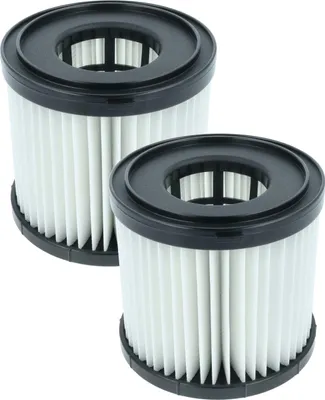 Produktbild von vhbw 2x Faltenfilter kompatibel mit Ryobi PCL734, P3240, PCL733 Staubsauger - Patronenfilter Schwarz Weiß
