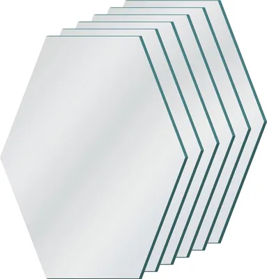 Produktbild von GOLD&CHROME Kristall Spiegel Set - 6er Set - Sechseck - 24 cm x 21 cm