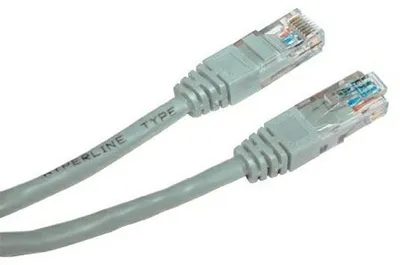 Produktbild von LAN UTP-Patchkabel, Kat.5e, RJ45 M - RJ45 M, 1 m, ungeschirmt, CCA, grau, Economy