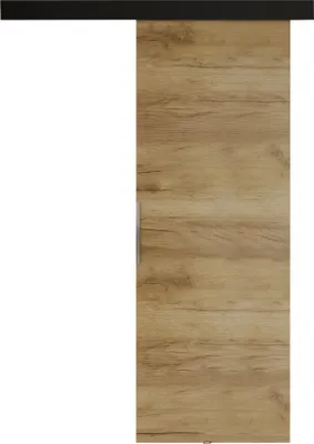 Produktbild von KIER FURNITURE Schiebetür Komplettset MALIBU 60, Schiebetür, Sliding Door, Innentüren Komplettset,Universal Tür, Türblatt Innen Craft Eiche 66x205x1,6 cm