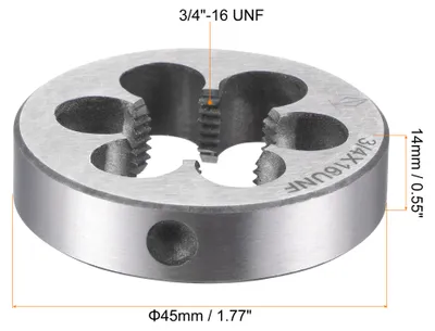 Produktbild von Runde Gewindeschneidbacken 3/4"-16 UNF Legierter Werkzeugstahl Maschinen Gewindereparatur Handwerkzeug