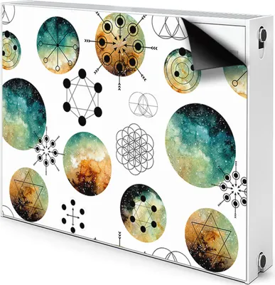 Produktbild von Magnet Heizkörperabdeckung Heizkörperverkleidung Verkleidung Abdeckung 100x60 cm  - Galaktisches Muster