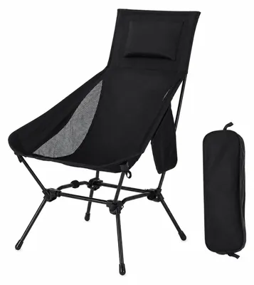 Produktbild von Elzusha – Faltbarer Campingstuhl, komfortabel mit ergonomischer Rückenlehne und Tragetasche
