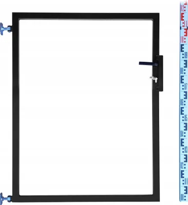 Produktbild von Gartentor - Rahmen für Zaunlatten und Paneele 120 cm Schwarz RAL9005 | Zaunlatten RAMA