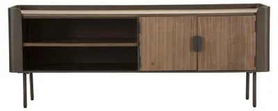 Image de FURNLUX Support TV Toronto Vert 150cm / Couleur principale : Vert / Dimensions : 150 x 58 x 42 cm