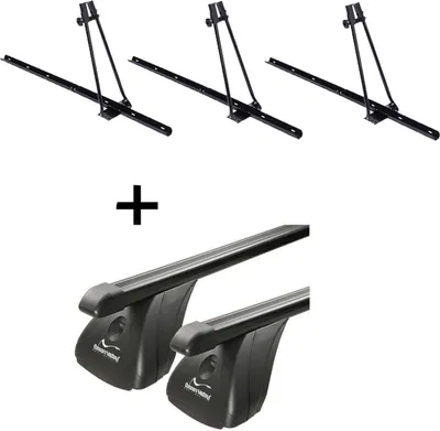 Produktbild von 3x Fahrradträger ORION + Dachträger VDP Stahl kompatibel mit für Fiat Multipla 5 Türer 1999-2010