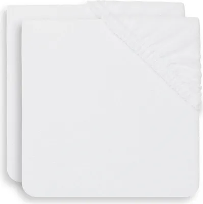 Produktbild von Jollein 2550-503-00001 Wickeltuchabdeckung Frottee 50x70cm weiß (2er Pack), weiß, 550 g