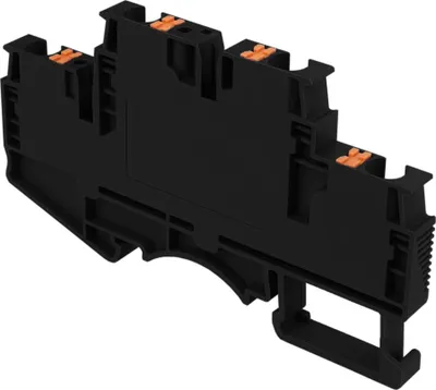 Produktbild von Reihenklemme 4mm2 4 Leiter Doppelstockklemme Etagenklemme Schwarz 7662