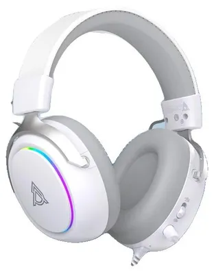 Image de Casque de jeu, microphone amovible, audio haute résolution, BLANC