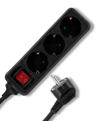Produktbild von REV 0512371555, 1,4 m, Drinnen, Schwarz, 3 AC-Ausgänge, 250 V, 50 Hz