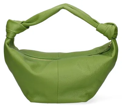 Imagen del producto de Bolso de hombro de cuero genuino para mujer, marca Lux Dames, diseño "Dollaro", hecho a mano en Italia