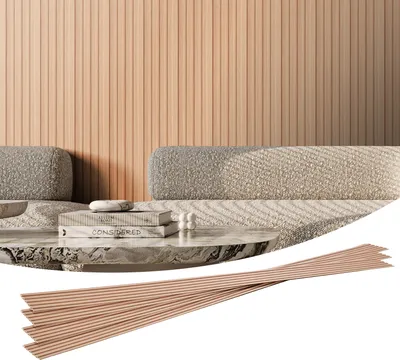 Obrázok produktu pre VEVOR akustické panely, akustické panely, 2450 x 166 mm, WPC akcentové drevené stenové panely pre moderné interiérové steny, stenové panely v drevenom vzhľade, jaseňové drevo, sada 8 ks