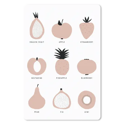 Produktbild von MuchoWow® Mauspad Mousepad Obst - Pastell - Design 18x27 cm - Mousepads - Maus Mat - Pad - Mausunterlage