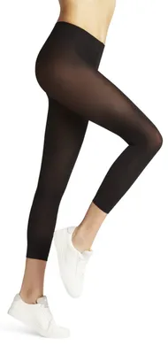 Produktbild von FALKE Damen Leggings Pure Matt 50 DEN Capri W Le halb-blickdicht einfarbig 1 Stück, Schwarz Black 3009, S