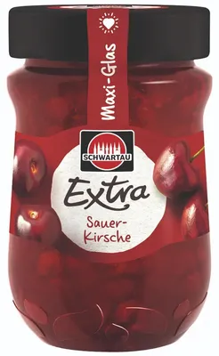 Produktbild von Schwartau Extra Sauerkirsche Frühstück Fruchtaufstrich Maxiglas 600g