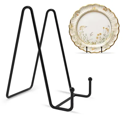 2er-Set Metall-Displayständer 20 cm Schwarz, Tellerhalter & Staffelei