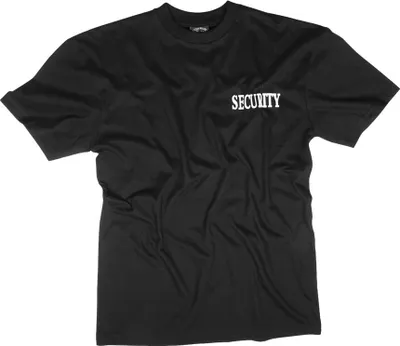 Produktbild von Security T-Shirt Frontdruck klein / Rückendruck groß M