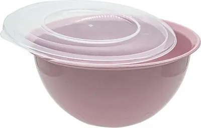 Produktbild von Centi Schüssel mit Deckel 5 Liter, d= 28 cm, H= 13,5cm Pastellrosa Polypropylen