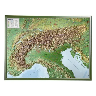 Produktbild von Alpen 1 : 1 200 000 mit Rahmen