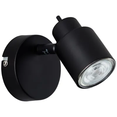 Produktbild von BRILLIANT schwarzer LED Wandspot ANDRES | Wandlampe inkl. austauschbarem Leuchtmittel | 1x GU10 4,5W 345 Lumen 3000 Kelvin | Metall