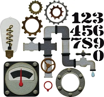 Produktbild von Sizzix Thinlits Stanzschablone "Vault Industrial by Tim Holtz"