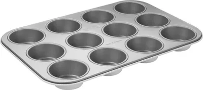 Produktbild von Zenker Muffinform 12er Backblech (Ø 7 cm), für saftige Muffins & Cupcakes, Muffinblech, eckig & antihaft-beschichtet, Maße: 38,5 x 26,5 x 3 cm