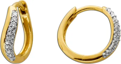 Produktbild von Brillant Creolen Gold 585 14K Natur Diamanten 0.11ct