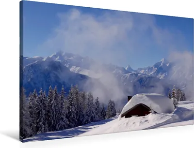 Produktbild von Calvendo  Textil-Leinwand 90 cm x 60 cm quer TraumWinter - Winter Traum. Tief verschneite Landschaft. Schweiz, Michel Susan; 7364445